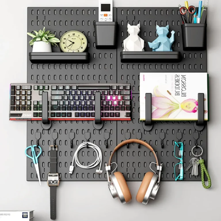 Premium Black and White Pegboard Organizer Sri Lanka for PC Setup