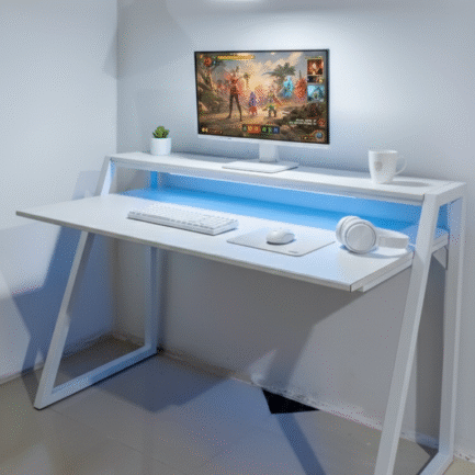 TABLE WITH MONITOR RISER