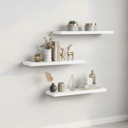 Wall Mounted Floating Shelf for Books & Décor – Modern Design