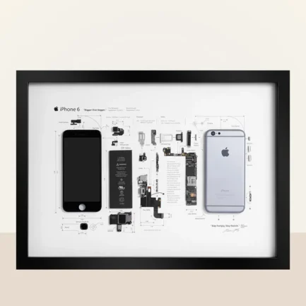 iPhone Teardown Art Frame – Original iPhone Components Display | RoomVibe LK