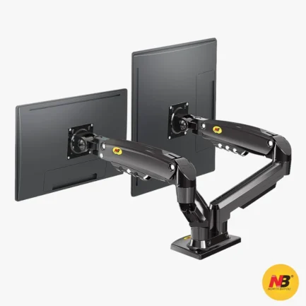 NB F160 – Dual Monitor Arm – Full Motion Swivel Computer Monitor Desk Mount Stand for 17-27 Inch with 2~9KG Load