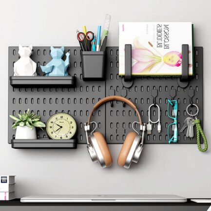 Premium 2-Piece Pegboard Organizer Set for Minimalist PC Setup in Sri Lanka