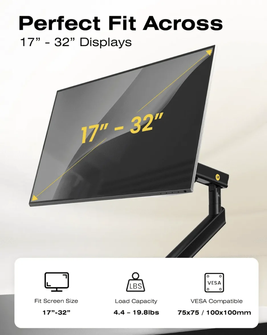 Premium NB A5 Ergonomic Monitor Arm for Clean PC Setup in Sri Lanka