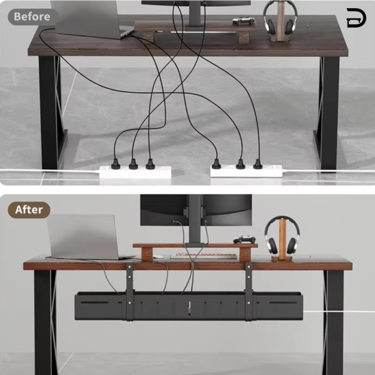 DESCRAB Heavy-Duty Under-Desk Cable Management Tray