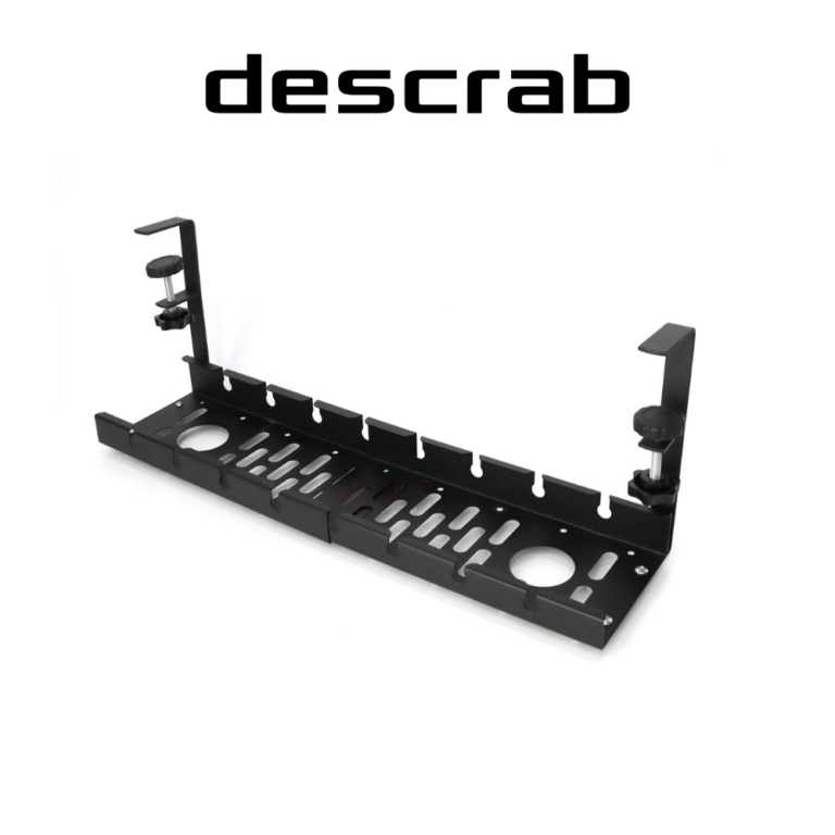 DESCRAB Heavy-Duty Under-Desk Cable Management Tray for Clean PC Setup in Sri Lanka